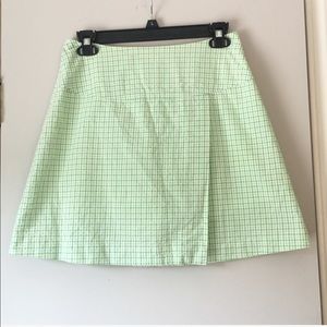 gingham green skirt